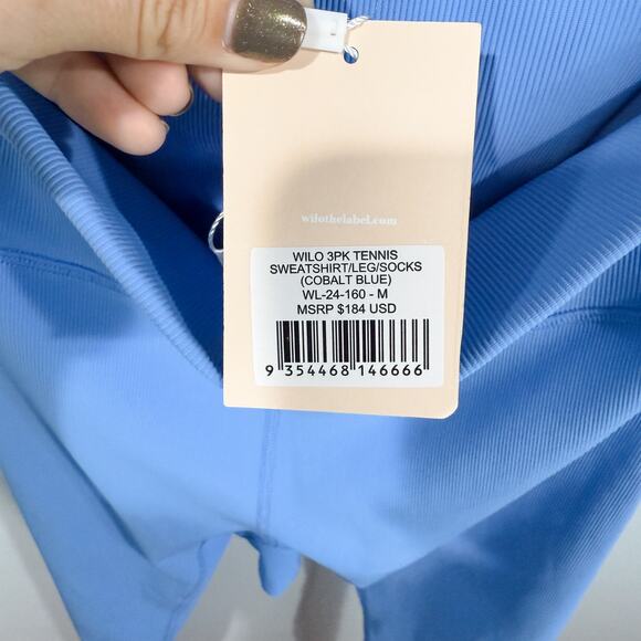 Wilo The Label Leggings Cobalt Blue Size M NWT Activewear Yoga - Picture 5 of 5